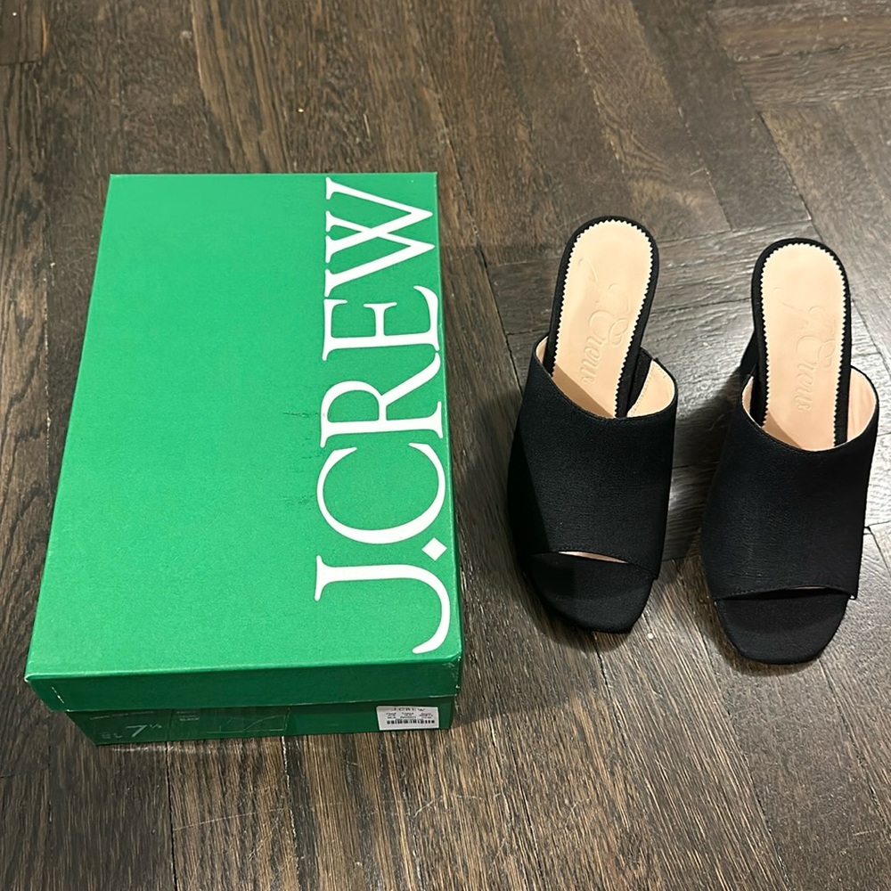 J. Crew Linen Slide Wedge - 7.5 - NWT